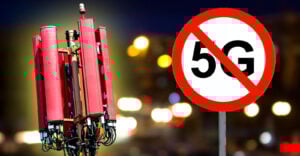 5g-Turm und 5g mit durchgehender Schnur darüber