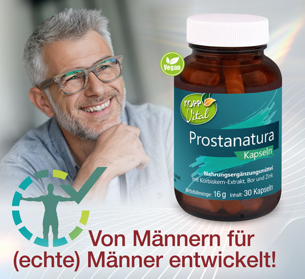 Kopp Vital ®  Prostanatura Kapseln / Zink / Pinienrinden-Extrakt / Kürbiskern-Extrakt / Kurkuma / Lycopin / Bor